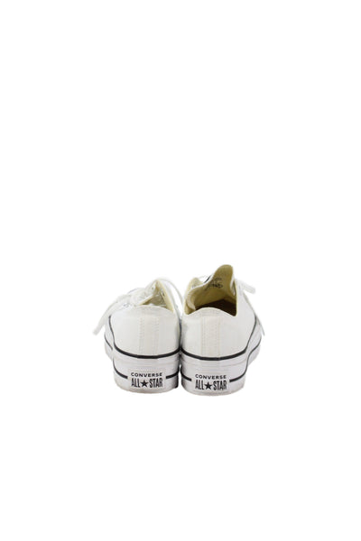 Converse Womens Lace Up Platform All Star Sneakers White Size 7