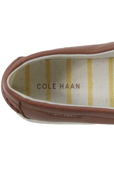 Cole Haan Womens Leather Slide On Casual Loafers Brown Size 7.5 B