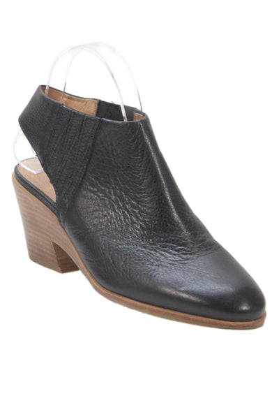 Gentle Souls Womens Leather Slingbacks Ankle Boots Black Size 8 Medium