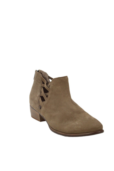 Seychelles Womens Leather Cut Out Sides Ankle Boots Brown Size 9