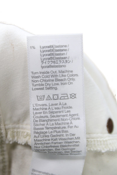 Madewell Unisex Beige Button Shorts Cotton Stretch Beach Size 27