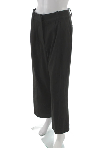 Favorite Daughter Unisex Cropped Dress Pants Black Button 26in Inseam Size 6