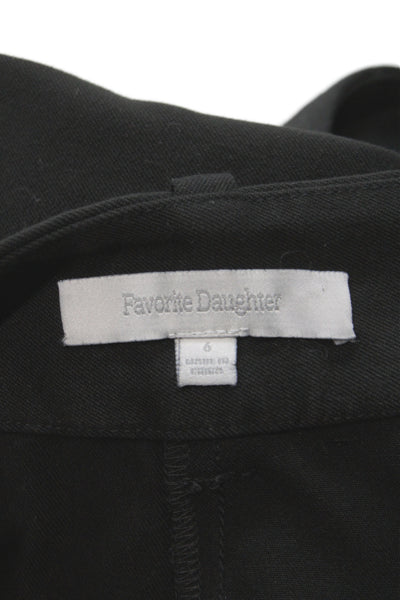 Favorite Daughter Unisex Cropped Dress Pants Black Button 26in Inseam Size 6