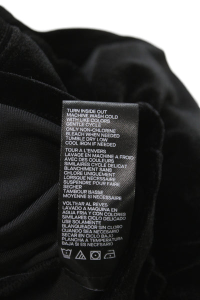 Good American Womens Basic Black Crew Neck Short Sleeve T-Shirt Size S