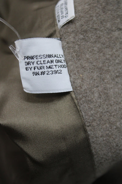 Forecaster Womens Brown Lambswool Overcoat Collared Long Sleeve Size 10