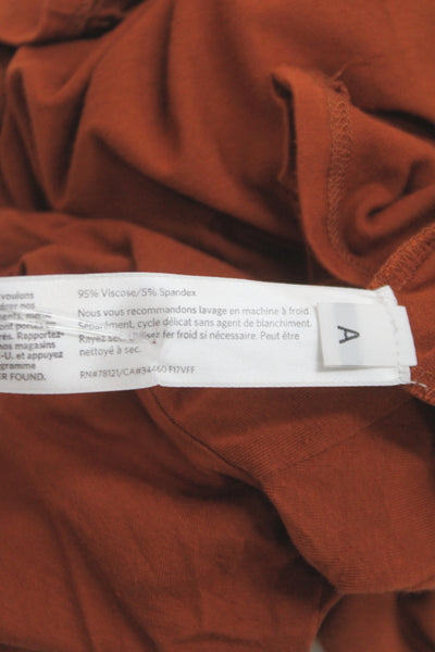 Eileen Fisher Womens Shift Dress Brown Cotton Knee Length 3/4 Sleeve Size M
