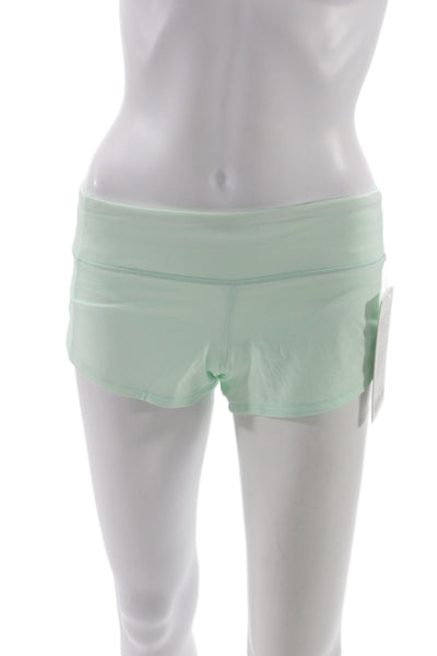 Lululemon Unisex Light Blue Beach Shorts Zip Polyester Elastane Size 0