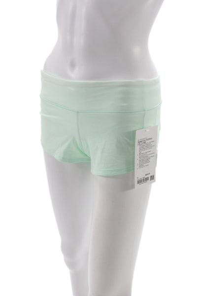 Lululemon Unisex Light Blue Beach Shorts Zip Polyester Elastane Size 0
