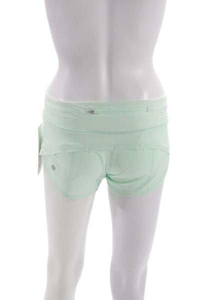 Lululemon Unisex Light Blue Beach Shorts Zip Polyester Elastane Size 0