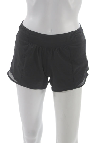 Lululemon Unisex Black Sports Shorts Recycled Polyester Elastane Size 2