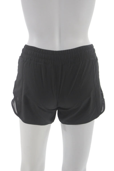 Lululemon Unisex Black Sports Shorts Recycled Polyester Elastane Size 2