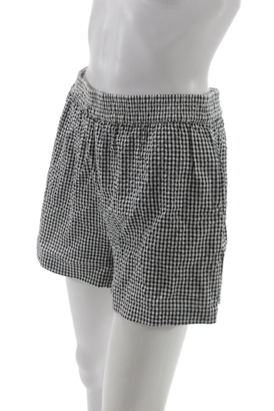 Joes Unisex Black Checked Shorts 78% Cotton 22% Rayon Size S
