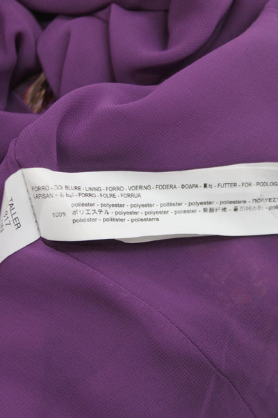 Zara Women Bodycon Mini Dress Purple Knee Length Zip 100% Polyester Size XS