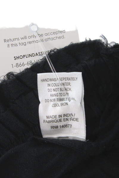 Love Shack Fancy Women Mini Pettiskirt Black 100% Cotton Size XS