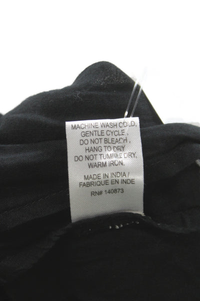 Love Shack Fancy Womens Mini Peasant Cotton Black Skirt Size 0