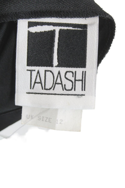 Tadashi Womens Black Silk Knee Length Skirt Size 10
