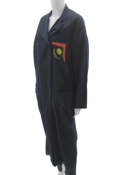 Marimekko Mens Basic Jacket Blue Graphic Print Cotton Size M