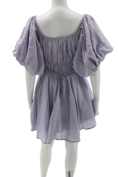 Altar'D State Women Fit & Flare Mini Dress Purple Square Neck Size L