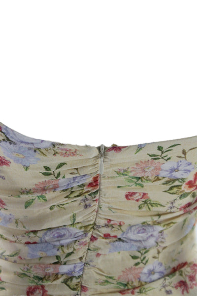 We Wore What Women Yellow Floral Bodycon Slip Dress Size S