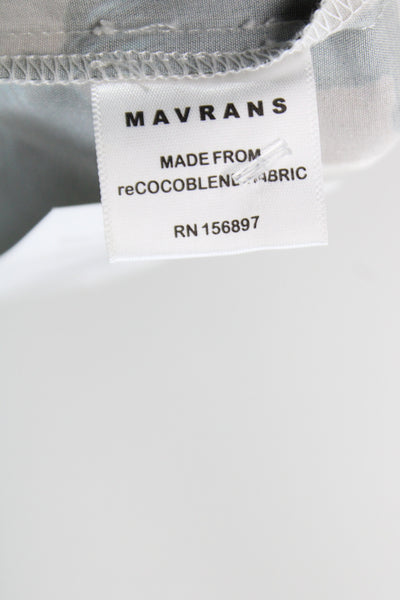 Mavrans Unisex Point Collar Button-Up Short Sleeve Animal Print Beige Size S
