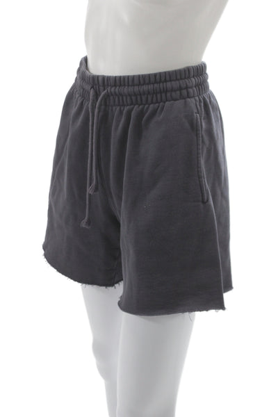 TNA Unisex Sweat Shorts Dark Gray Drawstring Size S