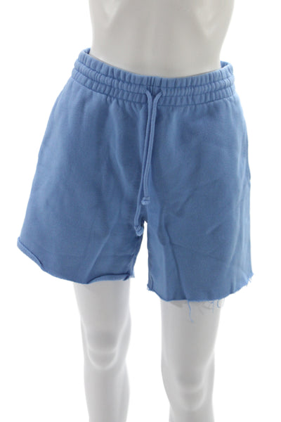TNA Unisex Sweat Shorts Blue Drawstring Size S