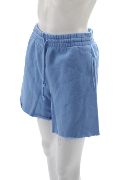 TNA Unisex Sweat Shorts Blue Drawstring Size S