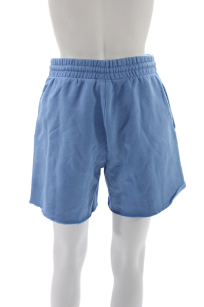 TNA Unisex Sweat Shorts Blue Drawstring Size S