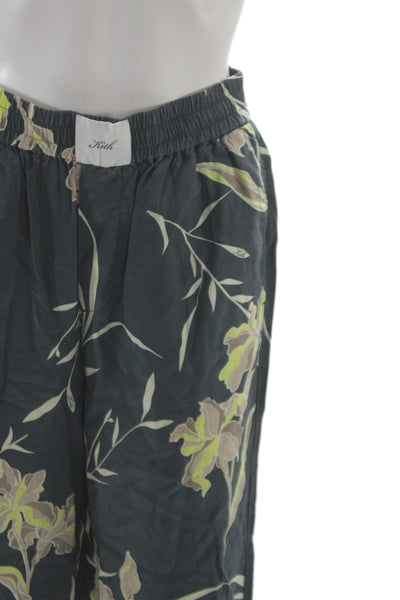 Kith Unisex Cropped Floral Pants Dark Gray Size S