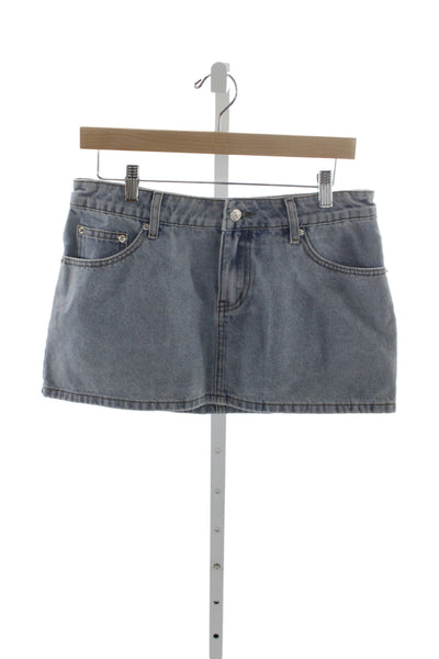 Edikted Womens Mini Skirt Gray 100% Cotton Solid Juniors Size M
