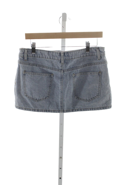 Edikted Womens Mini Skirt Gray 100% Cotton Solid Juniors Size M