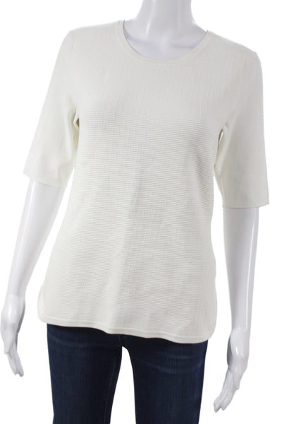 Rag & Bone Womens Basic White Cotton Crew Neck Short Sleeve Tee Size M