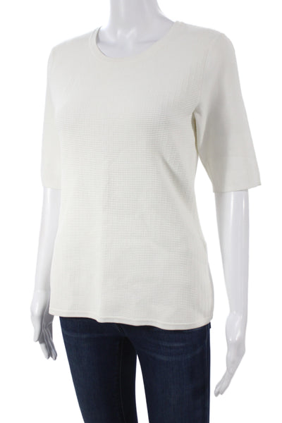 Rag & Bone Womens Basic White Cotton Crew Neck Short Sleeve Tee Size M