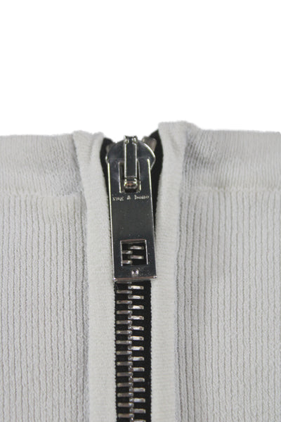 Rag & Bone Womens Basic White Cotton Crew Neck Short Sleeve Tee Size M