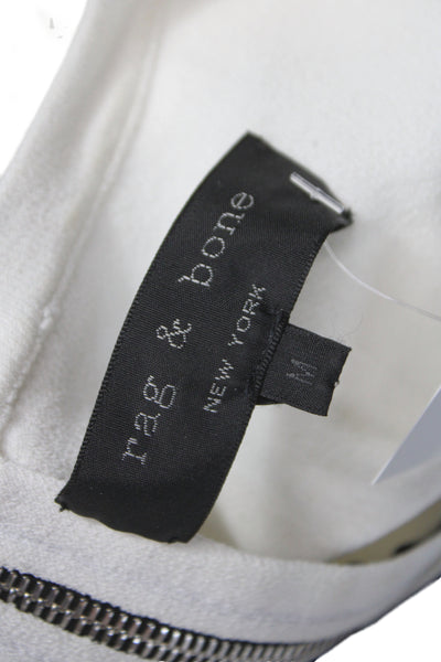 Rag & Bone Womens Basic White Cotton Crew Neck Short Sleeve Tee Size M