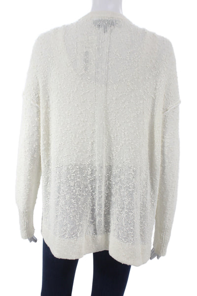 Rag & Bone Unisex Cardigan White V Neck Button Cotton Polyester Size M