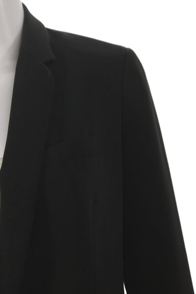Vince Unisex Black Collared Button Blazer Long Sleeve Size 6