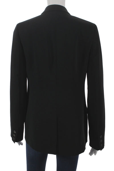 Vince Unisex Black Collared Button Blazer Long Sleeve Size 6