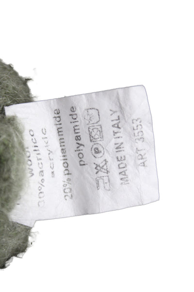 Bellerina Unisex Cardigan Green 70% Wool 30% Cashmere Long Sleeve Size One Size