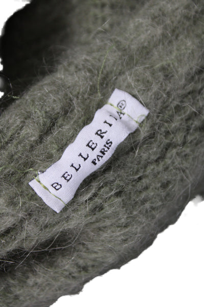 Bellerina Unisex Cardigan Green 70% Wool 30% Cashmere Long Sleeve Size One Size