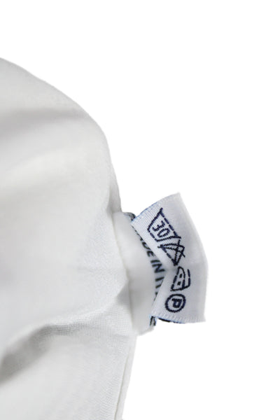 Giorgio's Palm Beach Mens Spread Dress Shirt White Striped 100% Cotton Size 17
