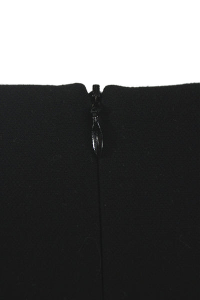 Sandro Women Sheath Dress Black Sleeveless Round Neck Zip Short Cotton Size 1