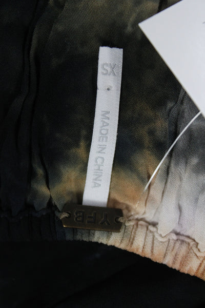 Young Fabulous & Broke Women Black Maxi Sundress V Neck Size XS