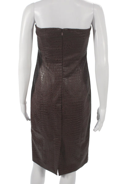 7 For All Mankind Womens Sheath Dress Sleeveless Animal Print Brown Size S