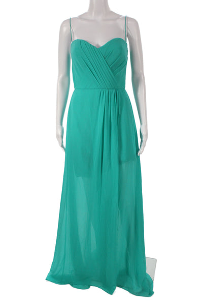 ERIN Erin Fetherston Womens Maxi Slip Dress Green Beach Size 4
