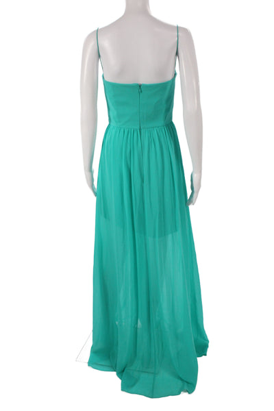 ERIN Erin Fetherston Womens Maxi Slip Dress Green Beach Size 4