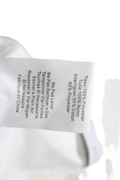 Alfred Angelo Womens A-Line Maxi Dress White Sleeveless Button Polyester Size 4
