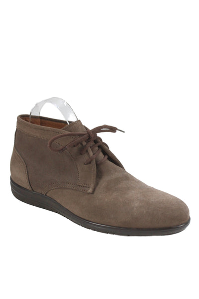 Aquatalia Womens Lace Up Round Toe Suede Ankle Boots Brown Size 8