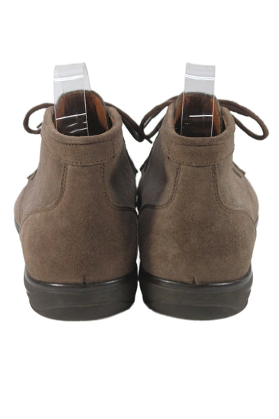 Aquatalia Womens Lace Up Round Toe Suede Ankle Boots Brown Size 8
