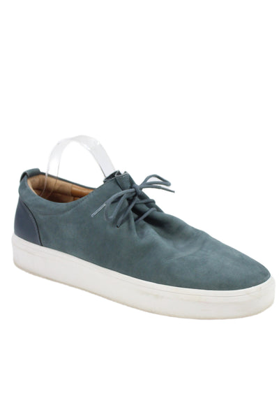 Ted Baker Mens Lace Up Suede Low Top Sneakers Blue White Size 45